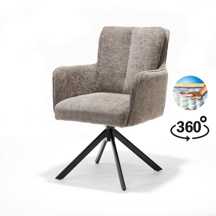 Eetkamerstoel Alex | Natural | Zwart frame