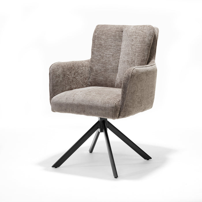 Eetkamerstoel Alex | Natural | Zwart frame