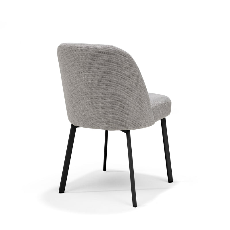 Stoel Luxor | STOF MITO | 2 Ovaal Zwart #40 Ash Grey