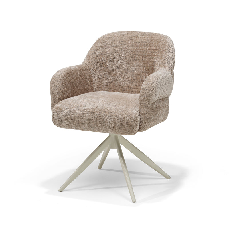 Austin | STOF CREMONA | armstoel #14 Beige 360 Draaibaar frame Beige P03