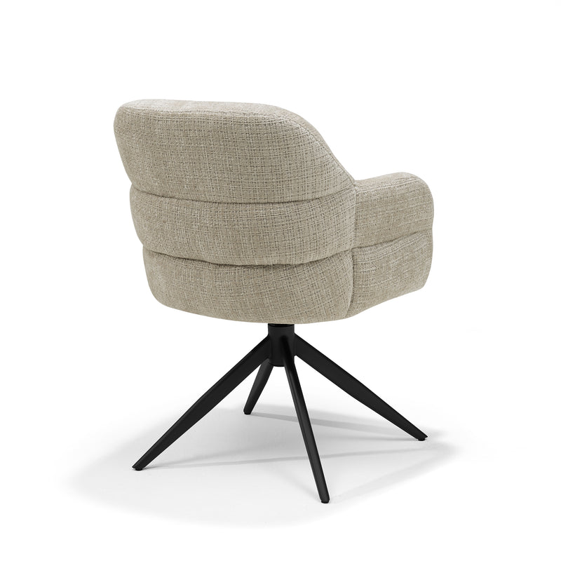 Austin | STOF CREMONA | armstoel #02 Ecru 360 Draaibaar frame Zwart P03