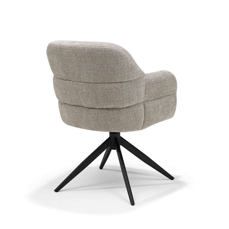 Austin | STOF CREMONA | armstoel #04 Natural 360 Draaibaar frame Zwart P03