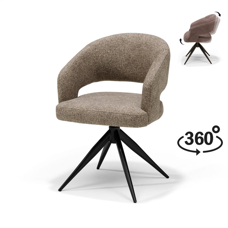 Swing | STOF LEO | armstoel Beige Relax functie frame zwart