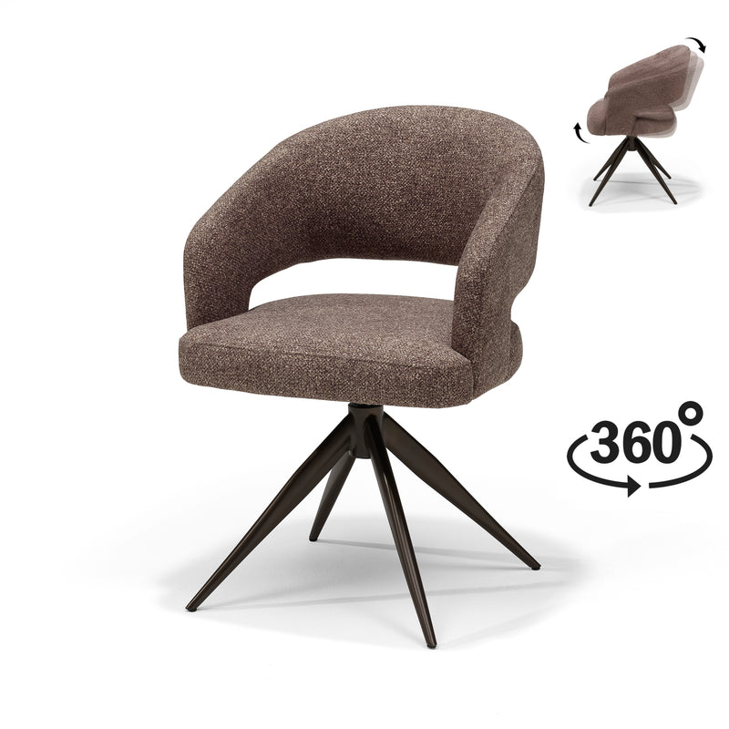 Swing | STOF LEO | armstoel Brown Relax functie frame Anodic Brown