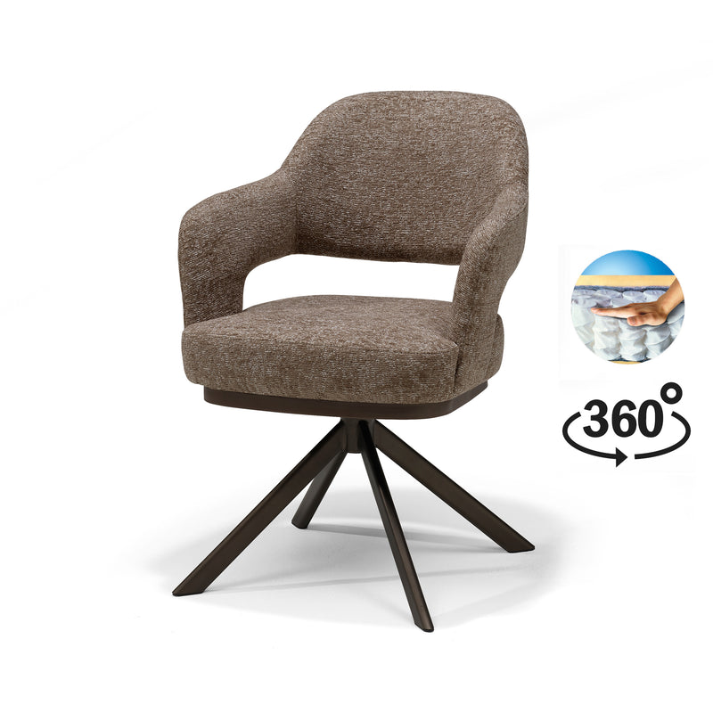 Colorado | STOF BEAR | armstoel #19 Brown 360 Draaibaar frame Anodic brown
