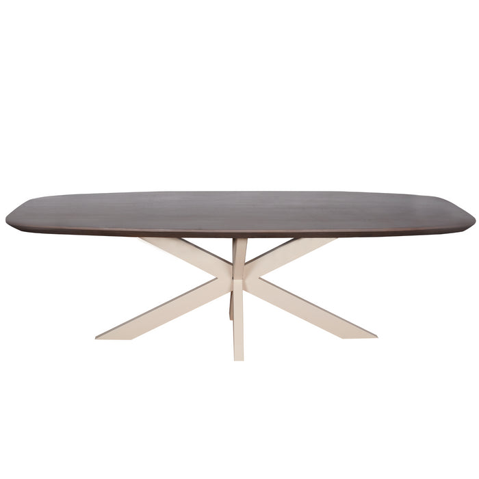 Eettafel Madison Sand | Mangohout | Deens Ovaal | Matrixpoot Brons | 240cm