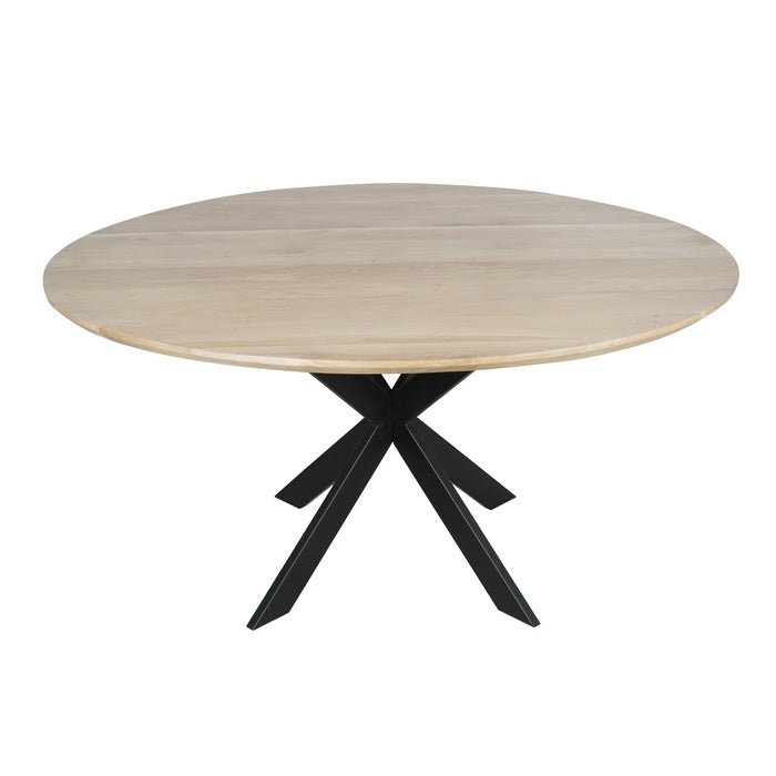 Eettafel Ferris Naturel | Eikenhout | Rond | Matrixpoot