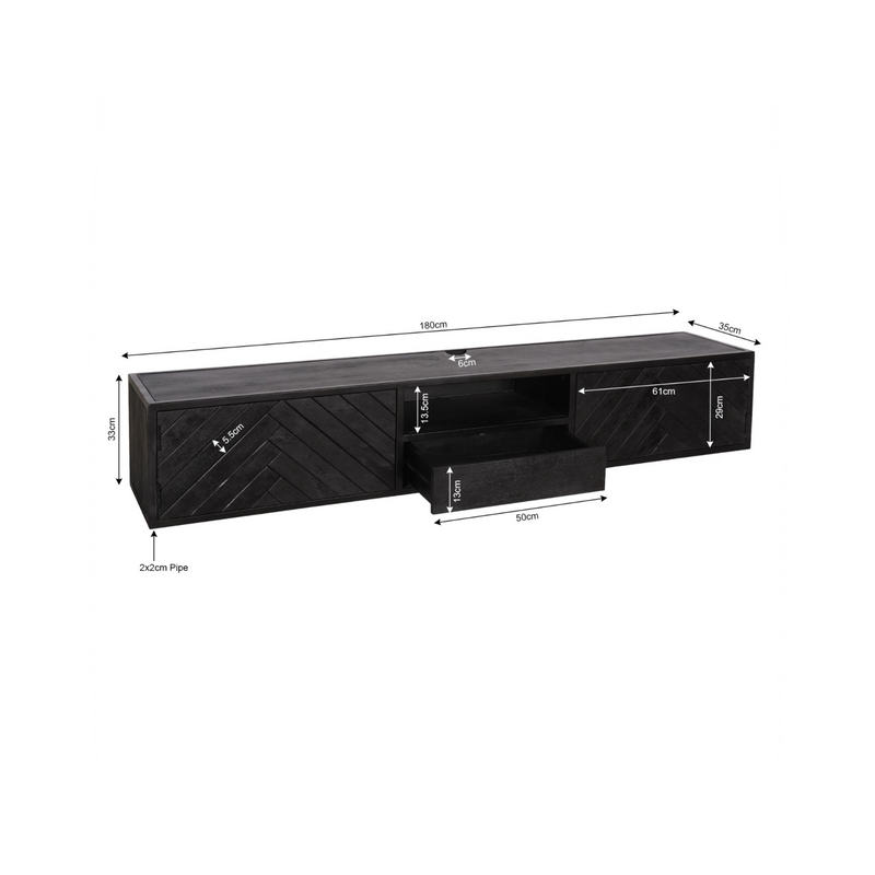 Zwevend tv meubel New York | 180 cm