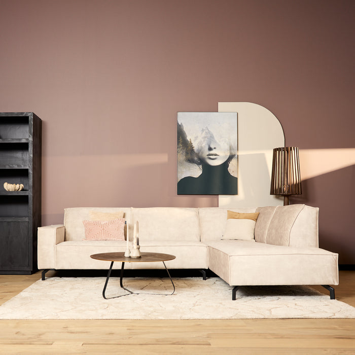 Hoekbank Floris | Rechts | Beige Velvet