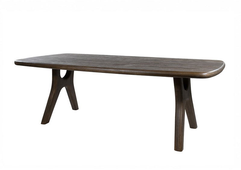 Eettafel Addo | Eetkamertafel 220, langwerpig met ronde hoeken, Mango Espresso Brown