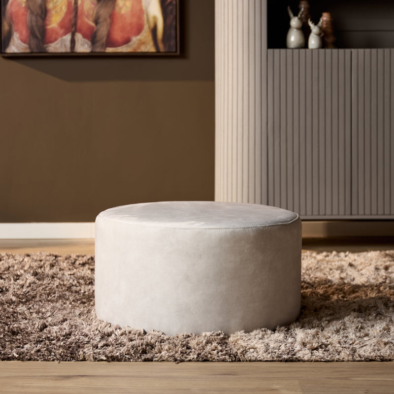 My Sofa | Hocker Rond 60 cm Adore 102 Creme