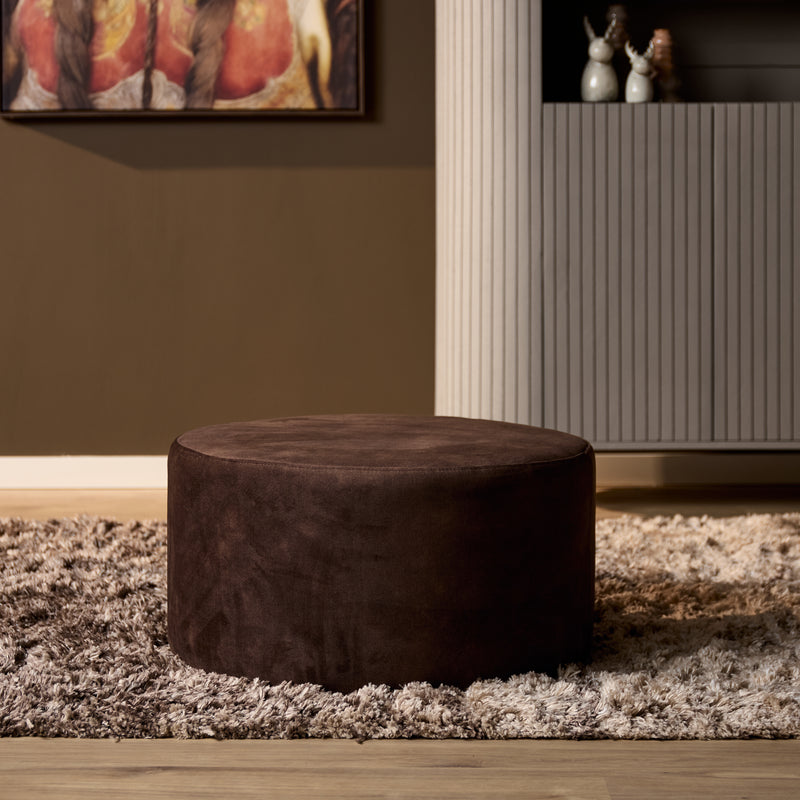 My MySofa | Sofa Hocker Rond 60 cm Adore 108 Brown
