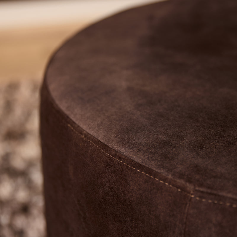 My MySofa | Sofa Hocker Rond 60 cm Adore 108 Brown