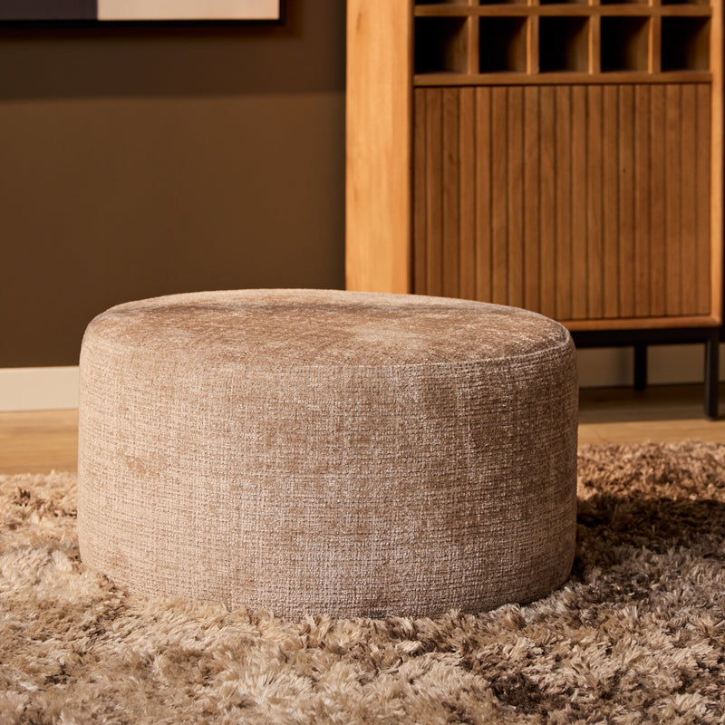 My Sofa | Hocker Rond 60 cm Cremona 14 Taupe