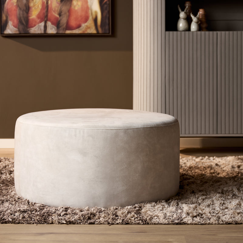 My MySofa | Sofa Hocker Rond 80 cm Adore 102 Crème