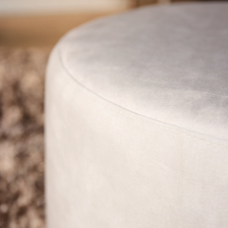 My MySofa | Sofa Hocker Rond 80 cm Adore 102 Crème
