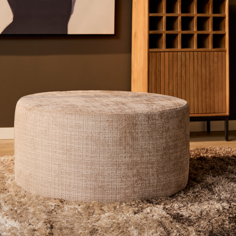 My Sofa | Hocker Rond 80 cm Cremona 14 Taupe