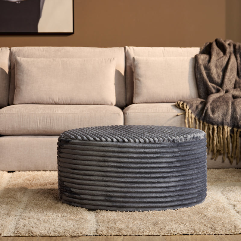 My Sofa | Hocker Rond 80 cm Tilia 85 Antraciet