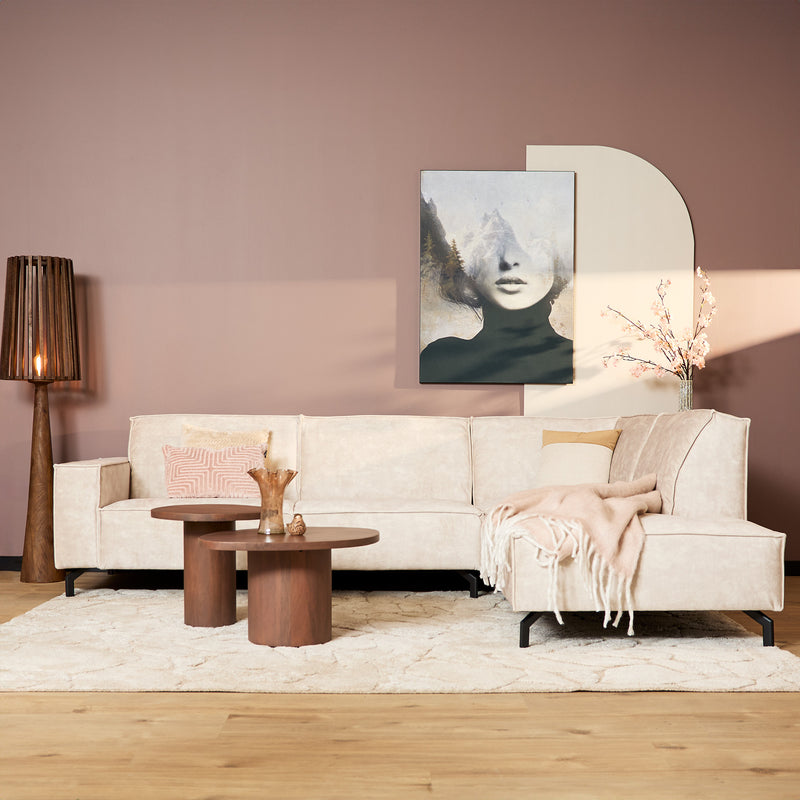 MySofa Floris | 2,5 zits + Divan Rechts Velvet Beige
