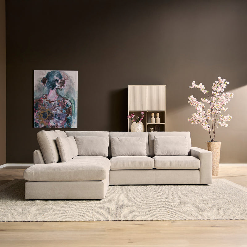 MySofa Jesse | Ottomane Links + 2,5 zits Beige