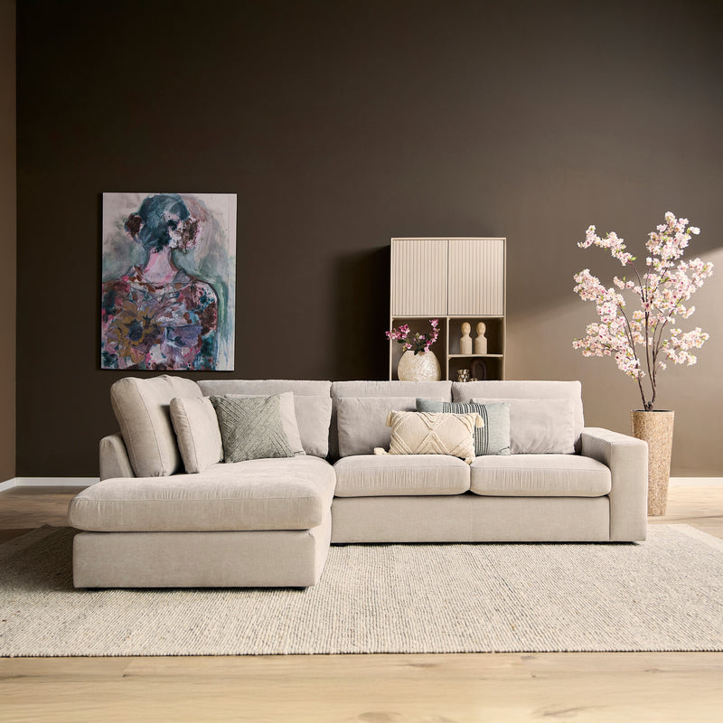MySofa Jesse | Ottomane Links + 2,5 zits Beige