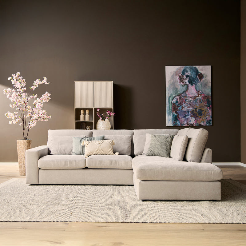 MySofa Jesse | 2,5 zits + Ottomane Rechts Beige