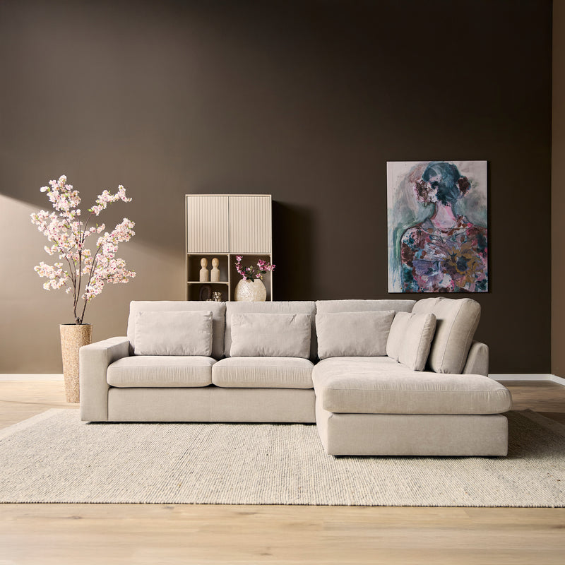 MySofa Jesse | 2,5 zits + Ottomane Rechts Beige