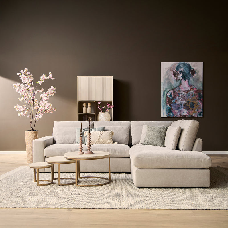 MySofa Jesse | 2,5 zits + Ottomane Rechts Beige