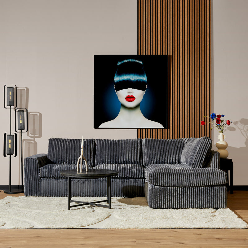 MySofa Teddy | 2,5 zits + Divan Rechts Antraciet
