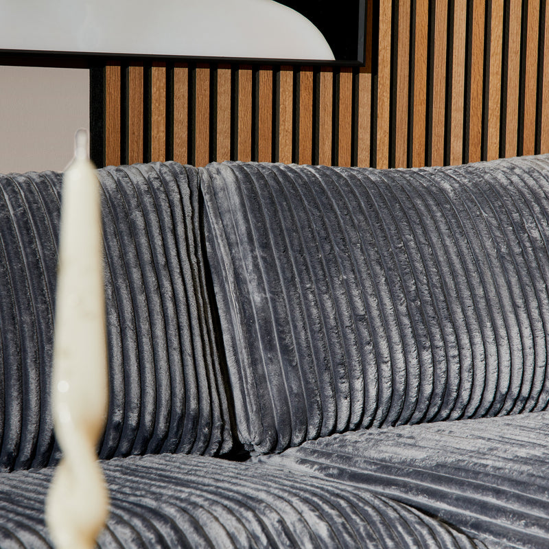 MySofa Teddy | 2,5 zits + Divan Rechts Antraciet