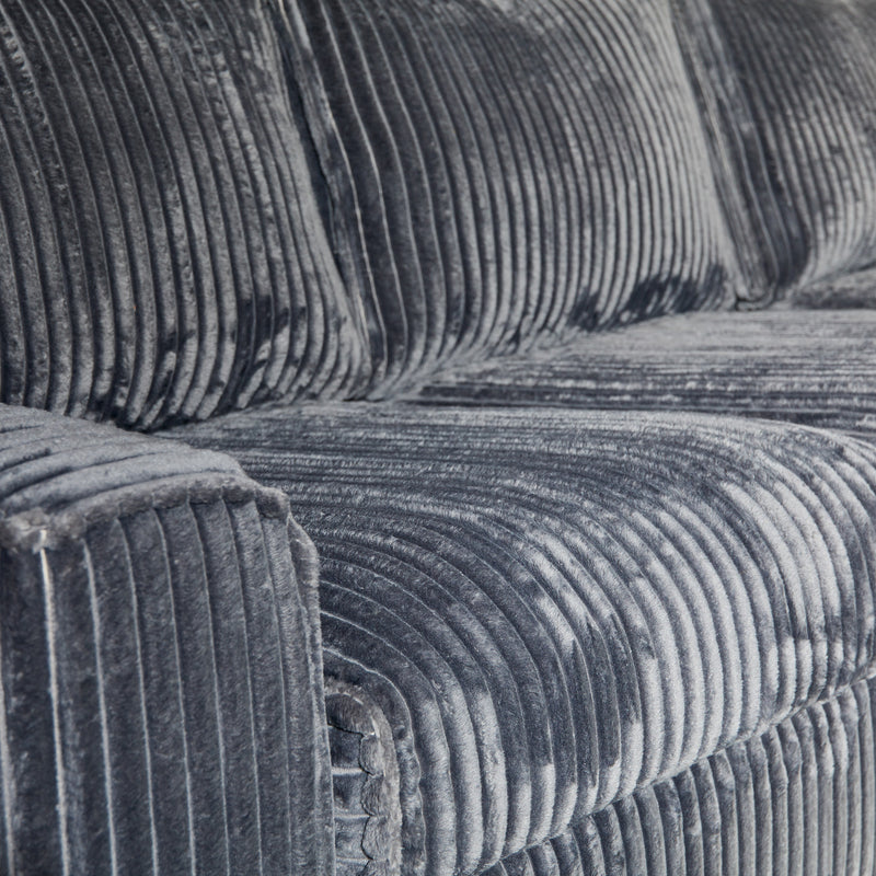 MySofa Teddy | 2,5 zits + Divan Rechts Antraciet
