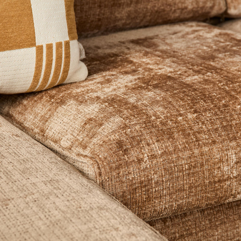 MySofa Teddy | Hoekbank Cinnamon Divan Links+2,5 zits