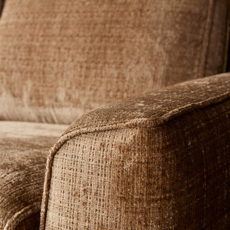 MySofa Teddy | Hoekbank Cinnamon Divan Links+2,5 zits