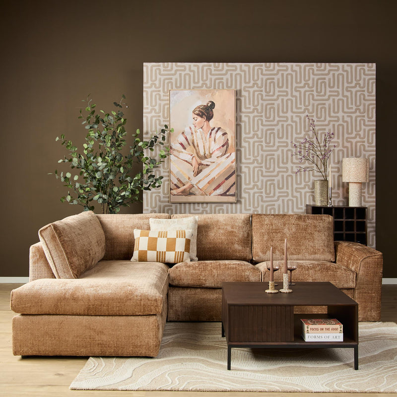 MySofa Teddy | Hoekbank Cinnamon Divan Links+2,5 zits