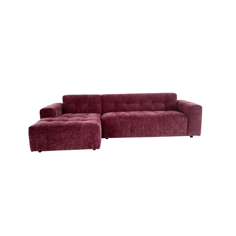 MySofa Ruby | 100%PES | Hoekbank Paars Lounge L + 2,5 zits AR