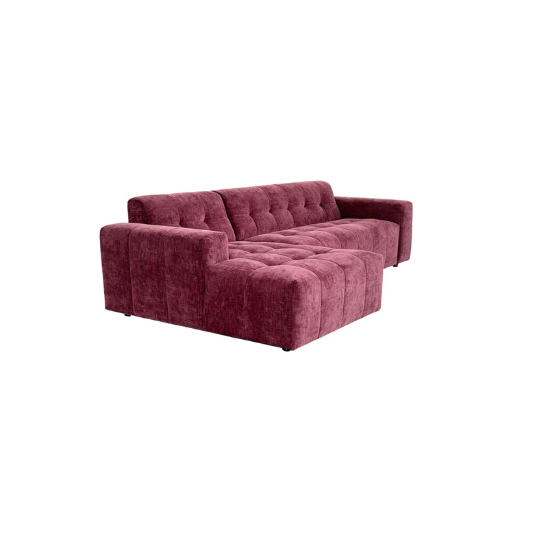 MySofa Ruby | 100%PES | Hoekbank Paars Lounge L + 2,5 zits AR