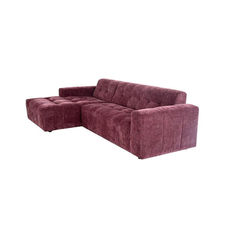 MySofa Ruby | 100%PES | Hoekbank Paars Lounge L + 2,5 zits AR