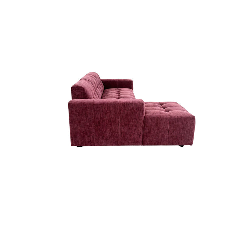 MySofa Ruby | 100%PES | Hoekbank Paars Lounge L + 2,5 zits AR