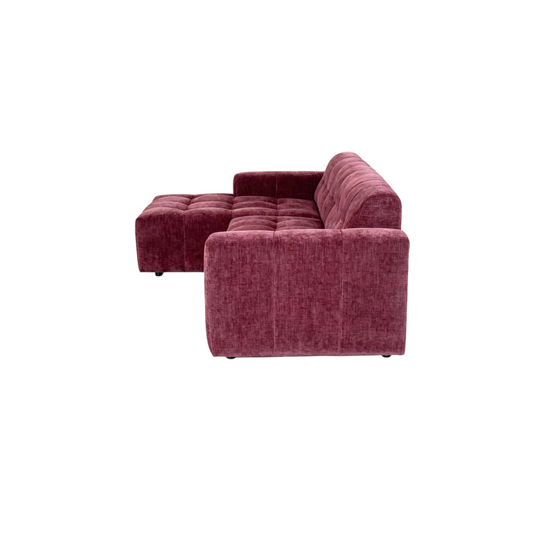 MySofa Ruby | 100%PES | Hoekbank Paars Lounge L + 2,5 zits AR