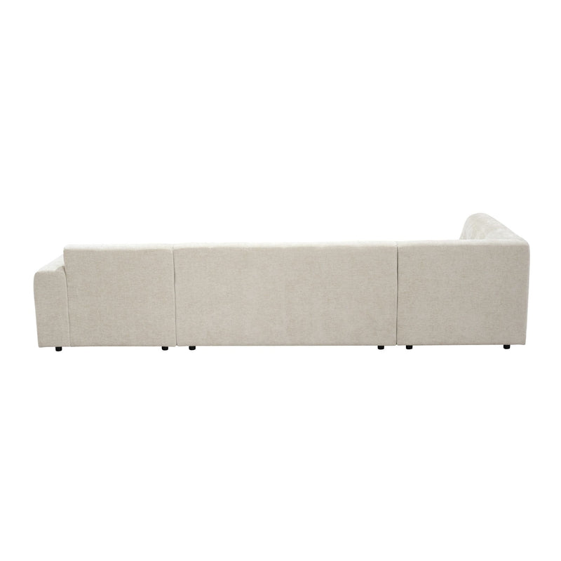 MySofa Ruby | 100%PES | U bank Beige Ottomane L + 2,5 + Lounge R