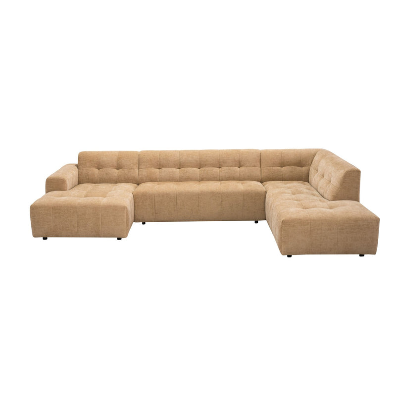 MySofa Ruby | 100%PES | U bank Camel Lounge L + 2,5 + Ottomane R