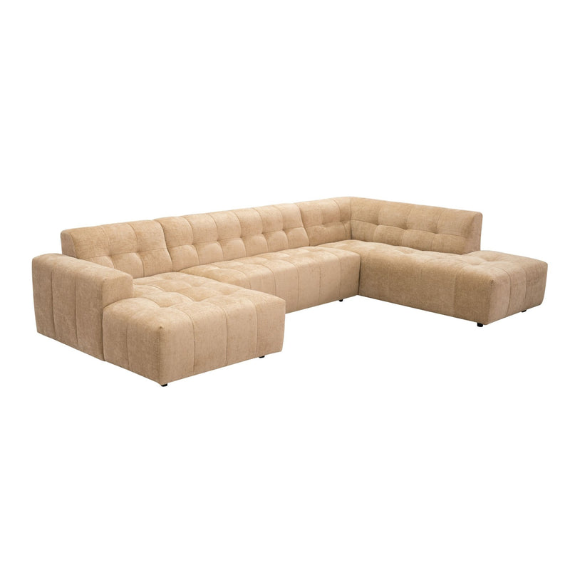 MySofa Ruby | 100%PES | U bank Camel Lounge L + 2,5 + Ottomane R