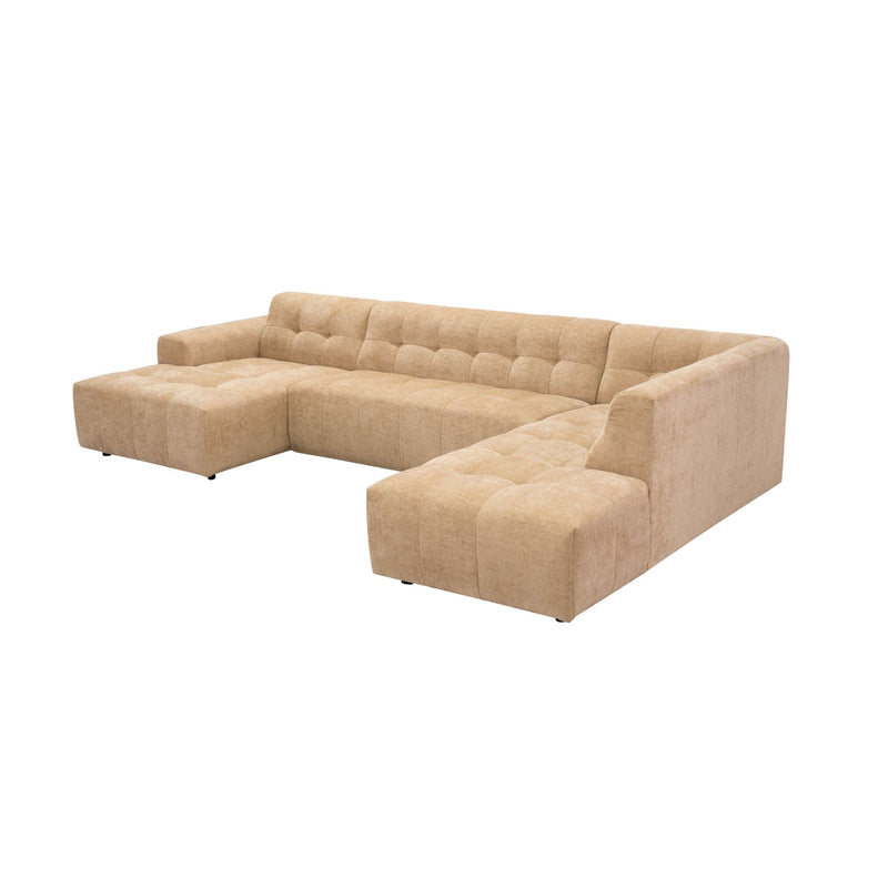 MySofa Ruby | 100%PES | U bank Camel Lounge L + 2,5 + Ottomane R