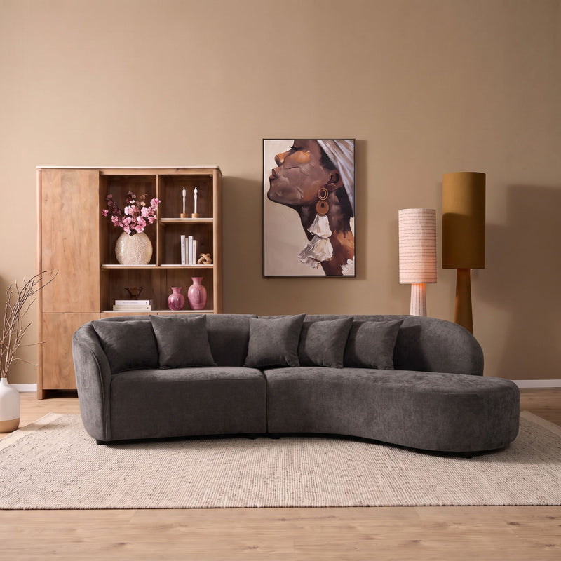 MySofa Novi | Hoekbank Grijs 3 zits + Lounge R