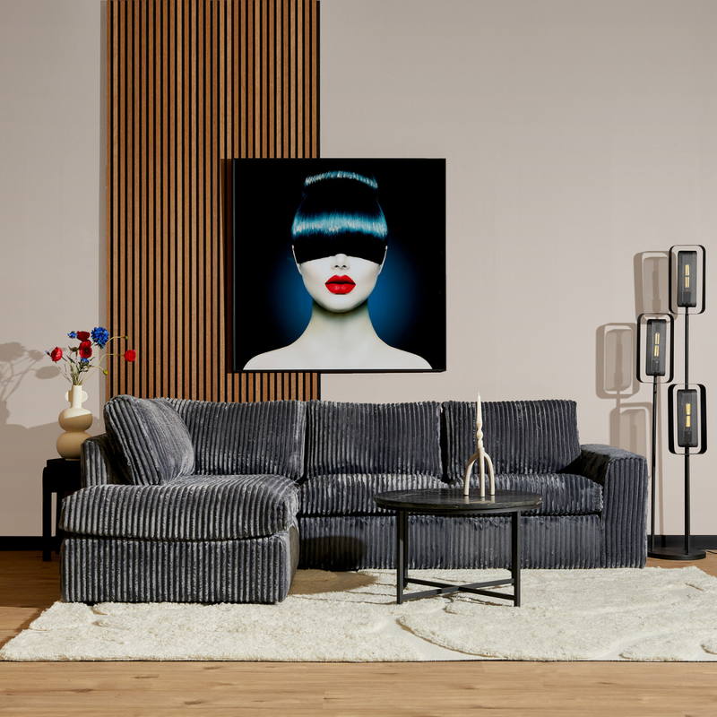 Hoekbank MySofa Teddy | Links | Antraciet Divan + 2,5 zits 5 jaar garantie