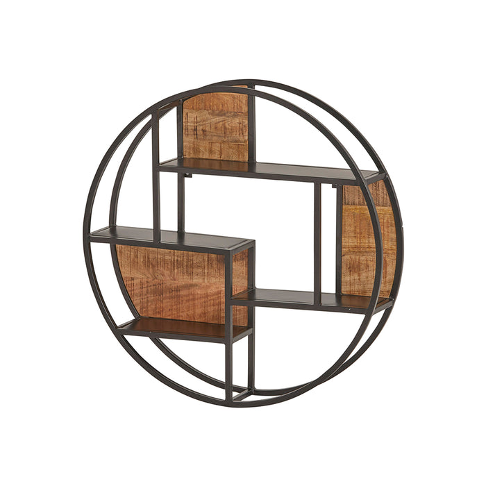 Wandrek Rond | Massief Mangohout - Naturel - Gelakt