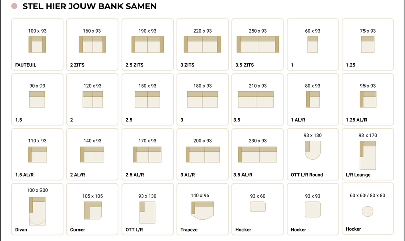 Hoekbank Alma | Rechts | Beige