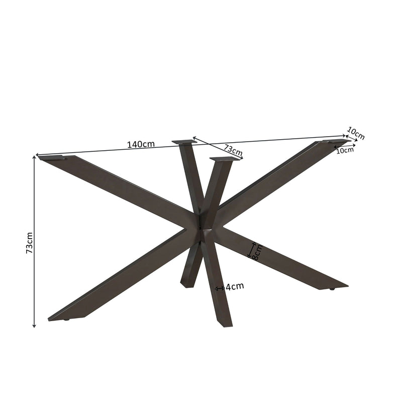 Matrixpoot Anordic | Metaal | Brown Ovaal/Rechthoek 140 cm Koker 4x8 cm
