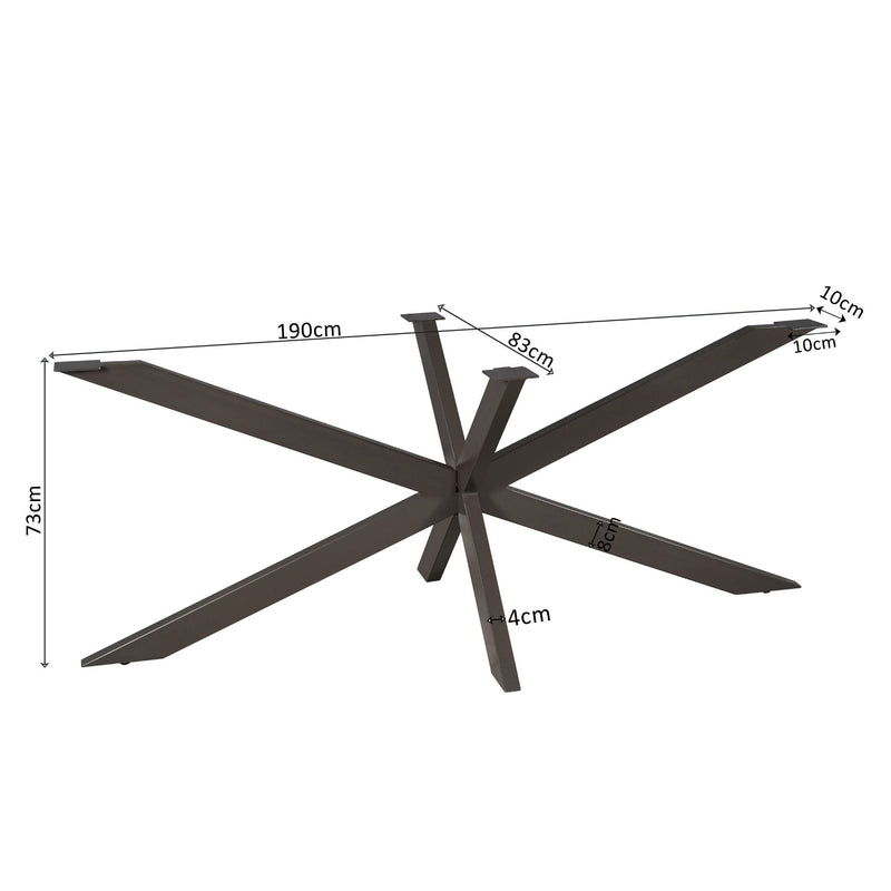 Matrixpoot Anodic | Metaal | Brown Ovaal/Rechthoek 190 cm Koker 4x8 cm