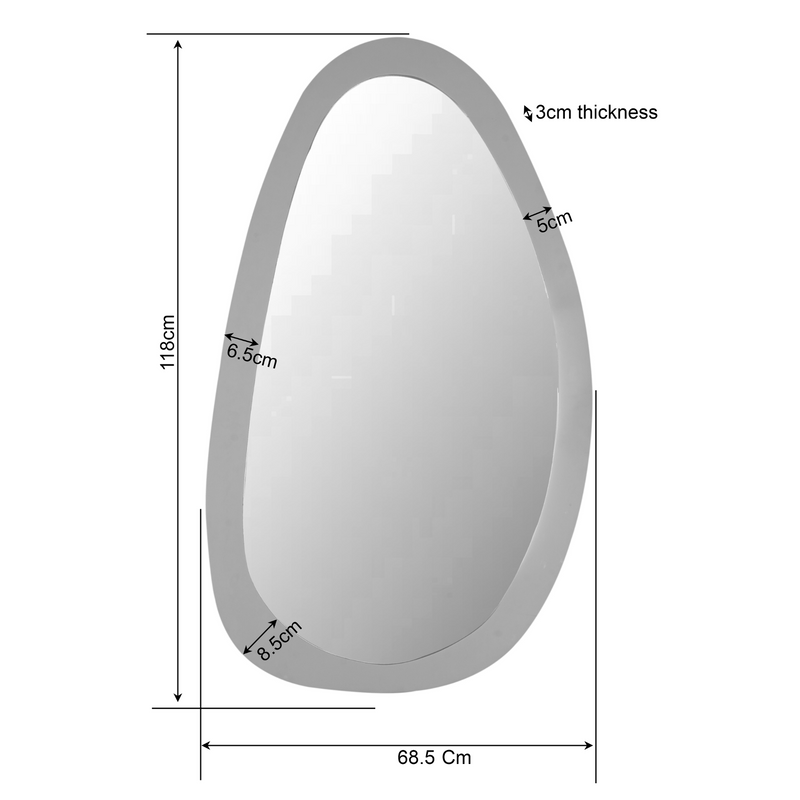Spiegel Lou | 70 cm Brown